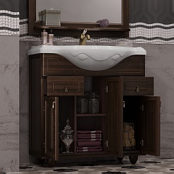 Opadiris Мебель для ванной Тибет 85 с объемной филенкой, нагал – фотография-6