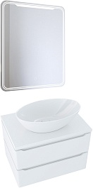 Mixline Мебель для ванной Виктория 70 подвесная белая софт – фотография-1