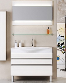 Aqwella Мебель для ванной Бергамо 80 белая – фотография-1