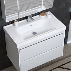 Opadiris Мебель для ванной Фреш 80 подвесная белая – фотография-13