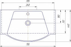 Opadiris Тумба с раковиной Тибет 75 белая, с художественным стеклом – фотография-2