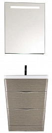 BelBagno Мебель для ванной PIRAMIDE 650 Rovere Bianco, зеркало-шкаф – фотография-1