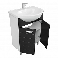 Merkana Мебель для ванной комнаты Таис 60 R черная – фотография-3