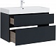 Aquanet Мебель для ванной Бруклин 100 подвесная черная матовая – картинка-58