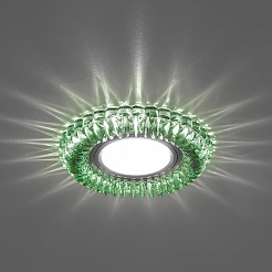 Feron Светильник встраиваемый CD904 с зеленой LED-подсветкой прозрачный – фотография-2