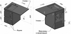 Style Line Тумба с раковиной подвесная Даллас 110 R Люкс, белая PLUS эмаль – фотография-8