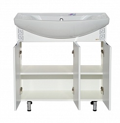 Misty Мебель для ванной Престиж 105 белая/серебряная патина – фотография-4