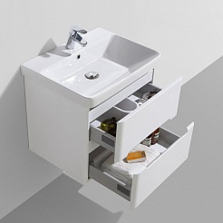 BelBagno Мебель для ванной LUXURY/SOFT 800 Bianco Lucido, раковина LUXURY – фотография-3