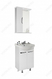 Водолей Зеркальный шкаф Лира 55 L белый – фотография-2