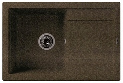Florentina Мойка гранитная Липси 760 с углубленным крылом коричневый – фотография-1
