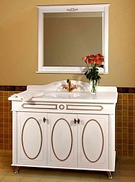 Водолей Зеркало для ванной "Анжелика 110" белое – фотография-2
