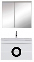 De Aqua Мебель для ванной Форма 80, зеркало-шкаф Алюминиум