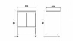 Velvex Мебель для ванной напольная Klaufs 60 белая/дерево, 1 ящик – фотография-4