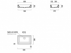 GSI Накладная раковина Kube 8983011 60 см – фотография-3