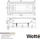 Wotte Ванна чугунная Line 170х70 – картинка-6