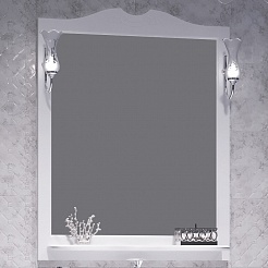 Opadiris Зеркало для ванной Валери 85 белое матовое – фотография-2