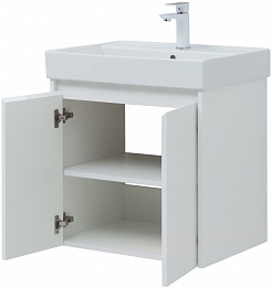 Aquanet Мебель для ванной Nova Lite 60 2 дверцы подвесная белая глянцевая – фотография-10