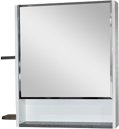 Mixline Зеркальный шкаф Сура 70 R белый/графит – фотография-1