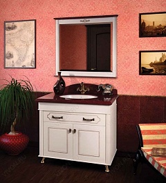 Водолей Зеркало для ванной "Анжелика 120" красное – фотография-2