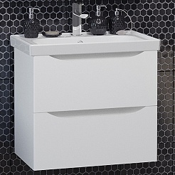 Opadiris Мебель для ванной Элеганс 60 подвесная белая матовая – фотография-6