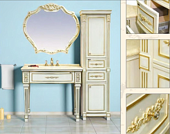 Misty Зеркало Tiffany 100 белое /сусальное золото – фотография-2