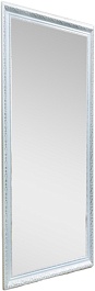 Mixline Зеркало Багет Севилья 60 белое с серебром – фотография-1