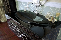 Clarberg Мебель для ванной "Due Amanti 120" черный, ручки хром – фотография-2