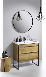 Aqwella Зеркало для ванной RM черный, 60 см – фотография-3