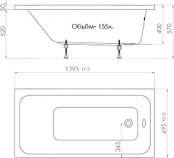 Triton Акриловая ванна Стандарт 140x70 – фотография-9