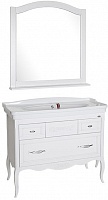 ASB-Woodline Мебель для ванной Модерн 105 белый (патина серебро)