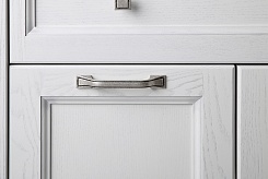 ASB-Woodline Мебель для ванной Гранда 85, белый (патина серебро), массив ясеня – фотография-6