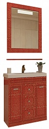 Misty Мебель для ванной Fresko 75 красная краколет – фотография-1