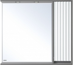 Brevita Зеркальный шкаф Balaton 90 R серый/белый – фотография-1