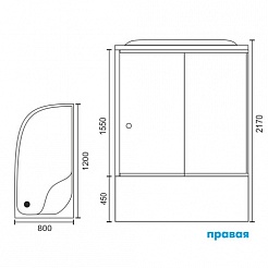 Royal Bath Душевая кабина RB 8120BK3-WT-CH-R – фотография-3