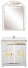 Misty Мебель для ванной Milano 70 белая патина/декор – фотография-1