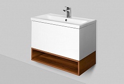 Am.Pm Мебель для ванной Gem 75 глянцевый белый, 1 ящиком – фотография-14