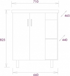Onika Мебель для ванной Тимбер 70.10 белая/дуб сонома – фотография-12