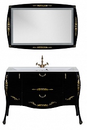 Aquanet Комплект Мебели "Виктория 120" черный/золото – фотография-12