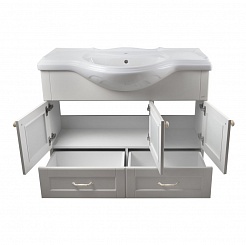 Misty Мебель для ванной Латте 105 бежевый эмаль – фотография-7