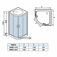 WeltWasser Душевая кабина WW500 EMMER 12015 – фотография-16