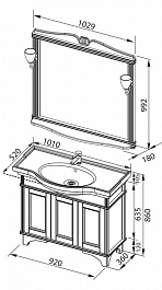 Aquanet Мебель для ванной Николь 100 орех (180675) – фотография-5