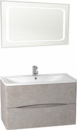 Водолей Мебель для ванной Adel 80 подвесная белый камень – фотография-1