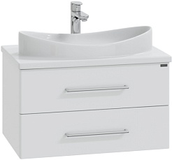 СанТа Мебель для ванной с раковиной-столешницей Вегас 70 подвесная белая – фотография-3