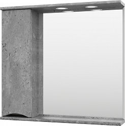 Misty Мебель для ванной Атлантик 80 L 2 ящика подвесная серый камень – фотография-8