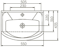 Mixline Мебель для ванной Квадро 55 L белая – фотография-11