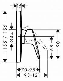 Hansgrohe Смеситель Logis 71605000 для душа – фотография-2