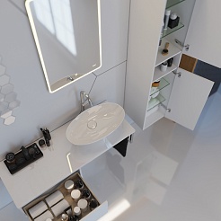 Dreja Мебель для ванной Box Line 120 подвесная белая – фотография-3