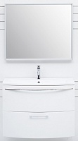 De Aqua Мебель для ванной Лонг 90, зеркало Алюминиум