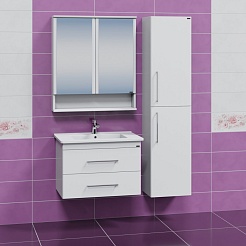 СанТа Мебель для ванной Вегас 75 подвесная белая – фотография-2