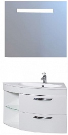 De Aqua Мебель для ванной Трио Люкс 90 R, зеркало Экстра EXT 90 – фотография-1